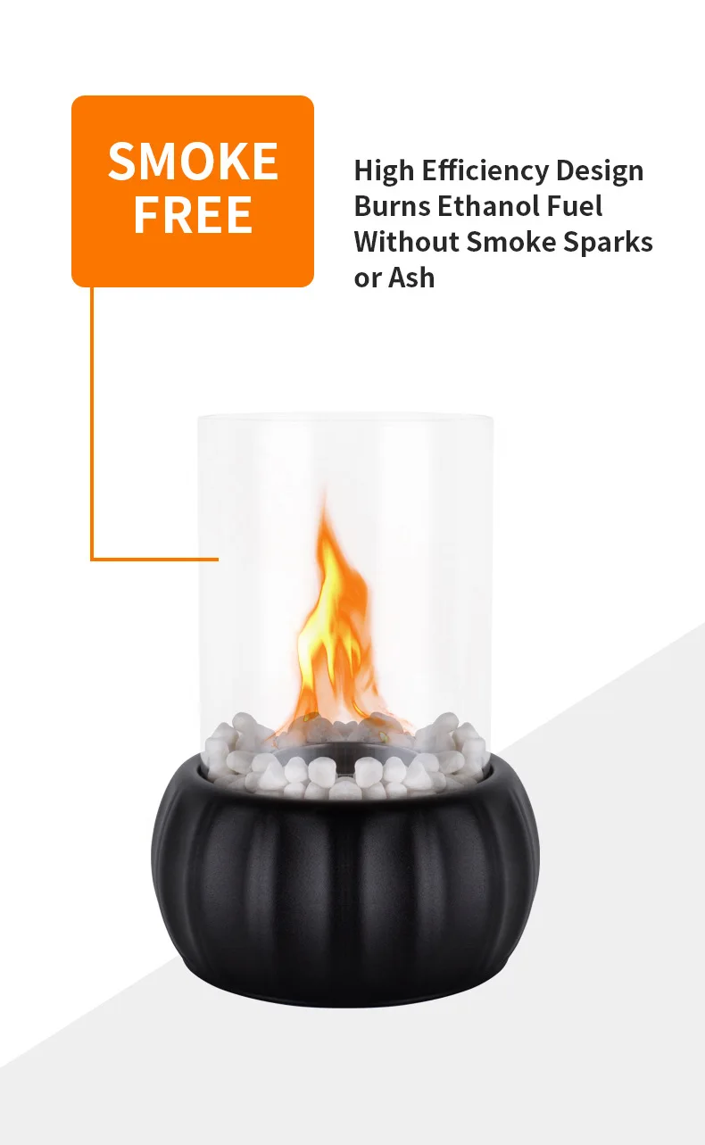 Outdoor Portable Desktop Fireplace Camping Bioethanol Freestanding