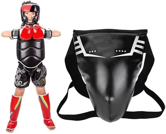 Custom Made Boxing Groin Guard / Kids Adult Jockstrap PU Leather Crotch Protector GROIN GUARD with Breathing