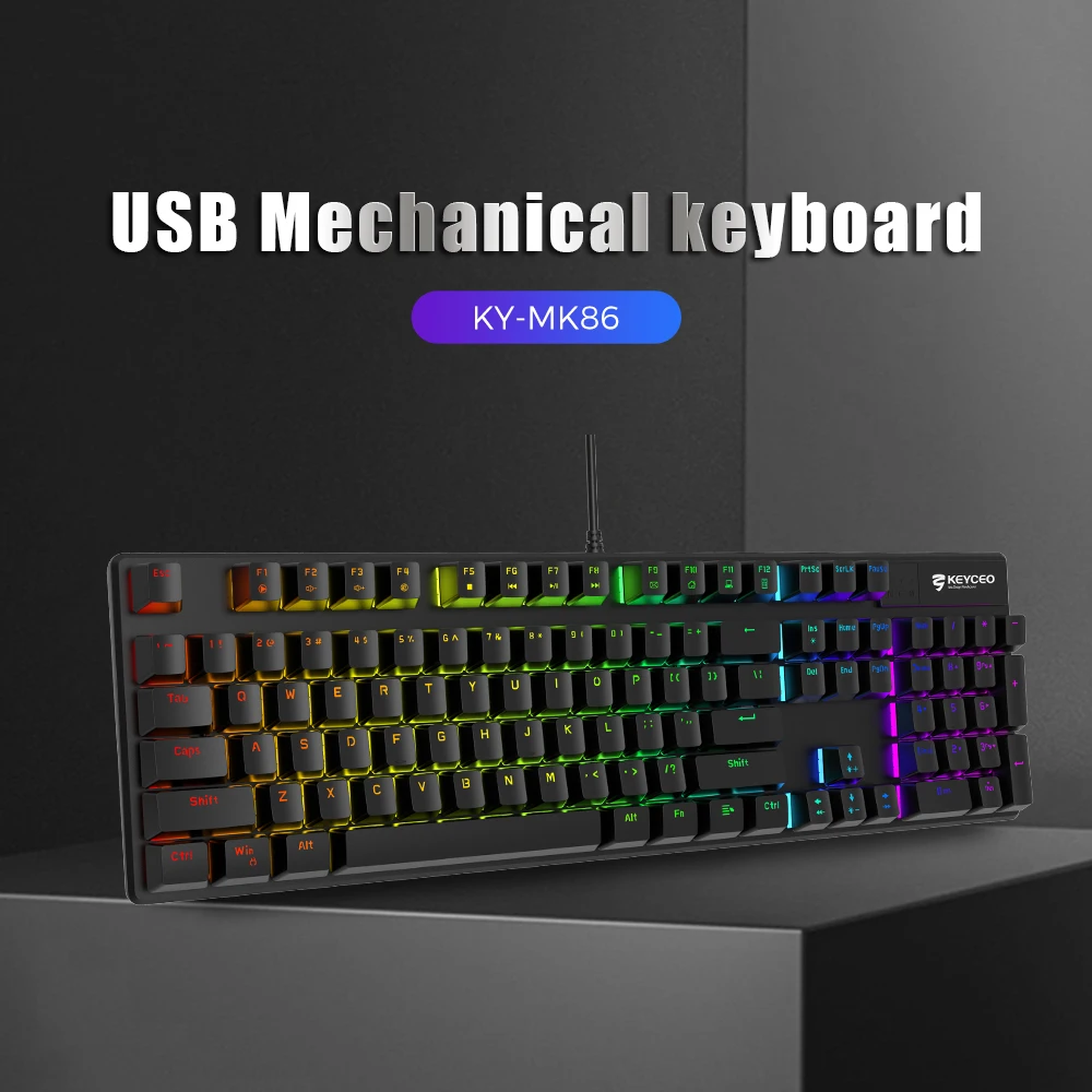 Oem Wired Mechanical Keyboard Computer Rgb/rainbow Backlit Custom