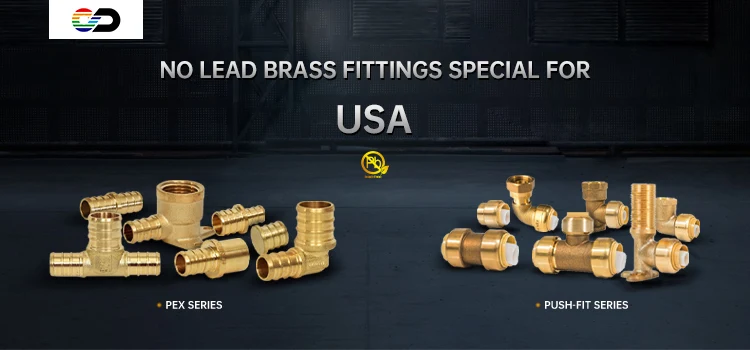 1-1/4 Inch Female Sweat X Pex Crimp Fittings - Lead Free Brass (4-Pack Bag)