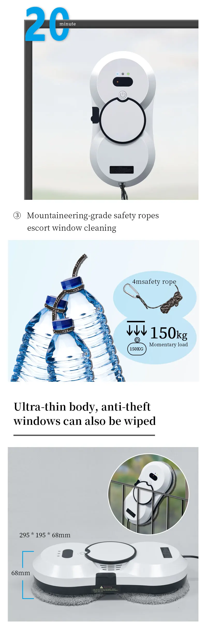 Liectroux Hcr10 Auto Water Spray Window Cleaning Robot Vacuum Cleaner