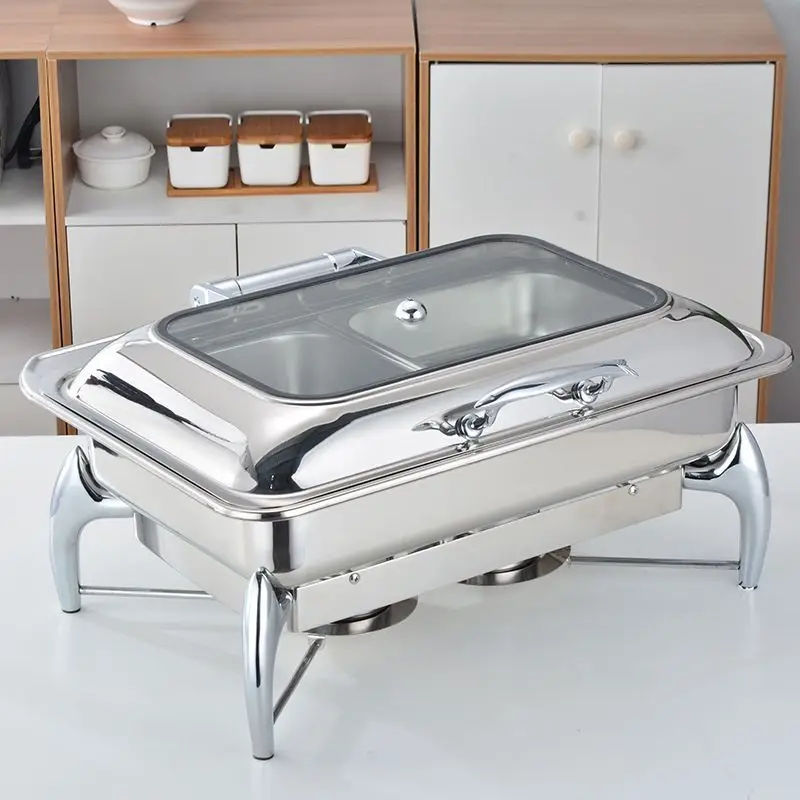 Luxury Chafer Gold Buffet Food Warmer Electric Hotel Set Shaffing