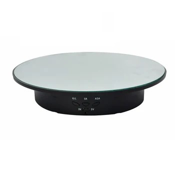 20cm 3 Speeds Smart Mirror Velvet Electric Rotating Display Stand Turntable Jewelry Holder detail image