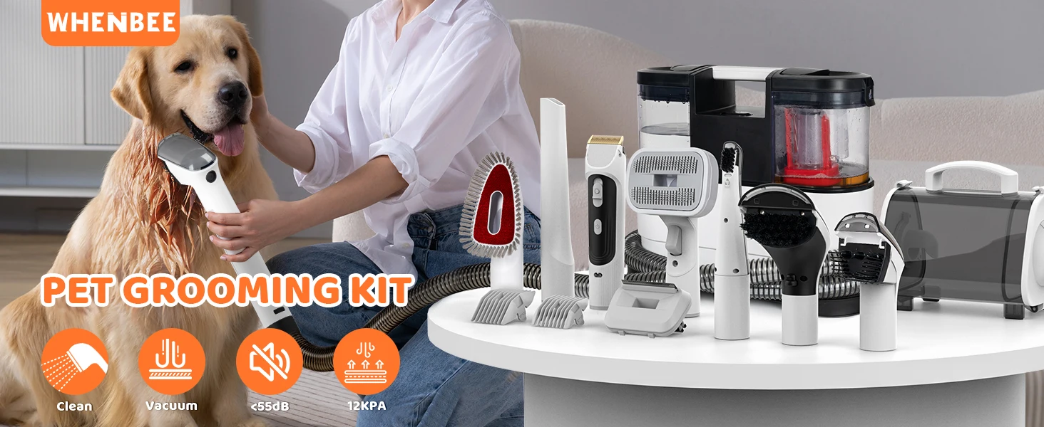 Yee Pet Grooming Kit Lownoise Carpet Cleaner Pet Hair Vacuum Cleaner 8