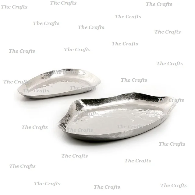 Latest Design Aluminium Gold Color Serving Tray With Prime Quality Customized Size and Shape Food Tray