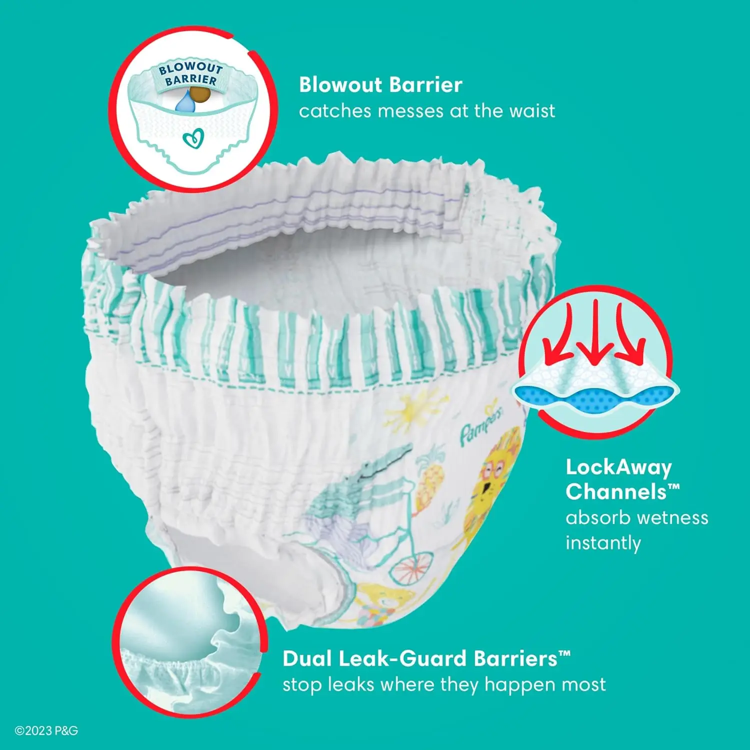 Cruisers 360 Soft Pull-On Disposable Baby Diapers Size 4 XXL 144 Count One Month Supply Gap-Free Fit Wholesale