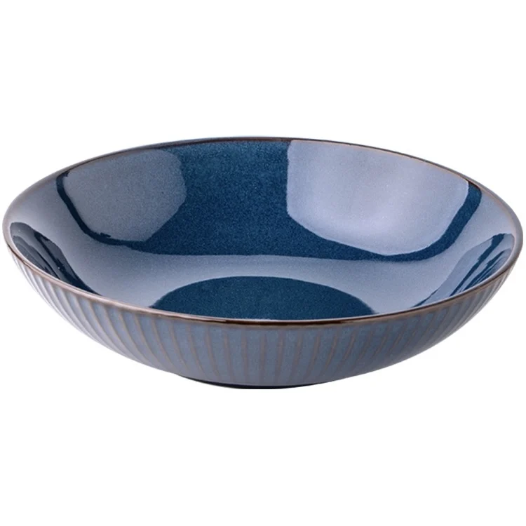 Household Ceramic Bowl For Kitchen Use For Rice Soup Salad Bowl Hotel