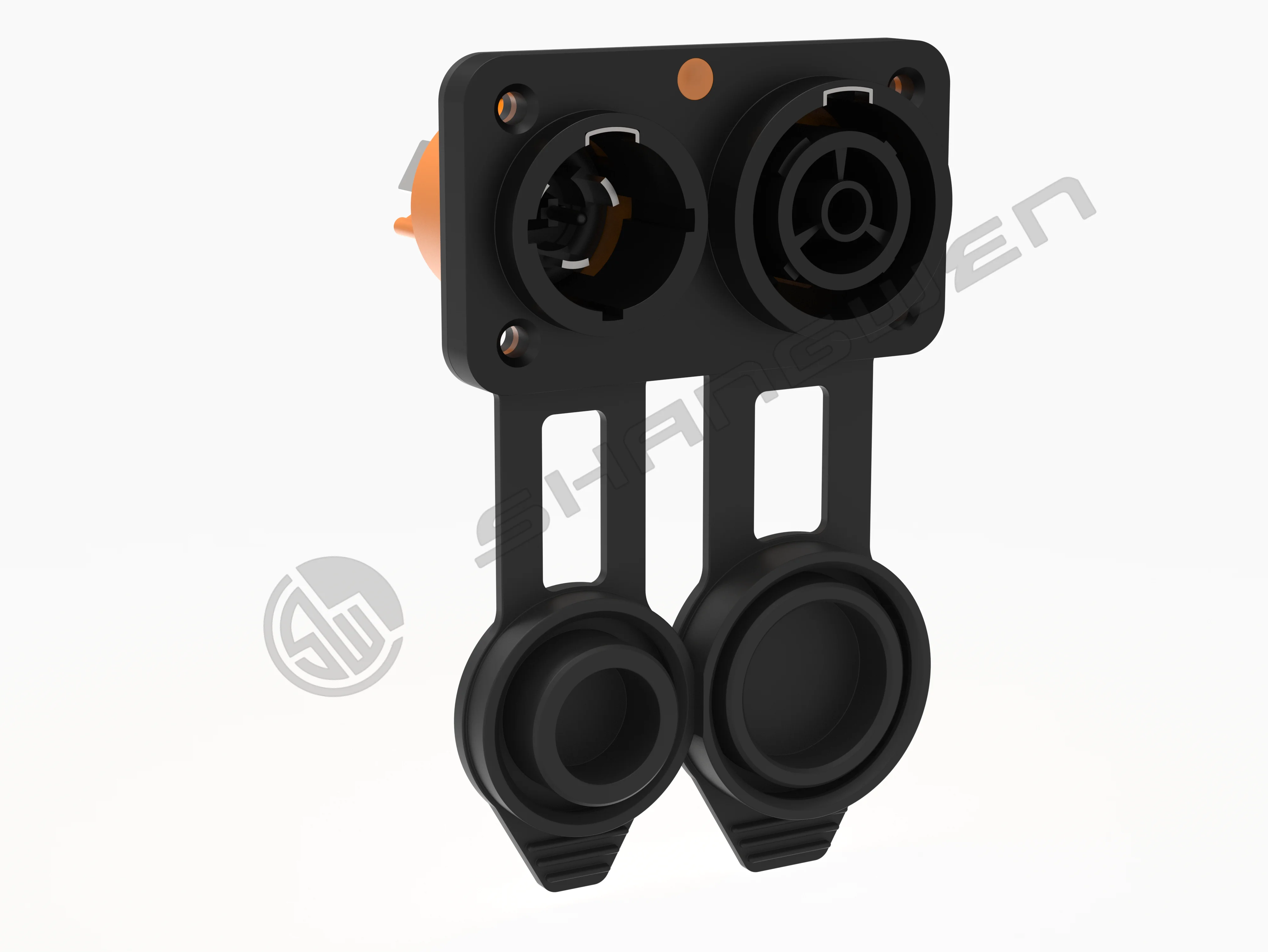 IP65 Outdoor Triple Core 2-in-1 Electrical Connection Lockable PowerCON TRUE1 Chassis Connector with Male Female Pins