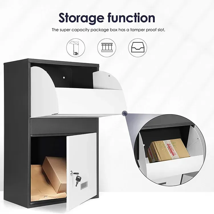 Lockable Wall Mounted Mailboxes Letterboxes Stainless Steel Metal