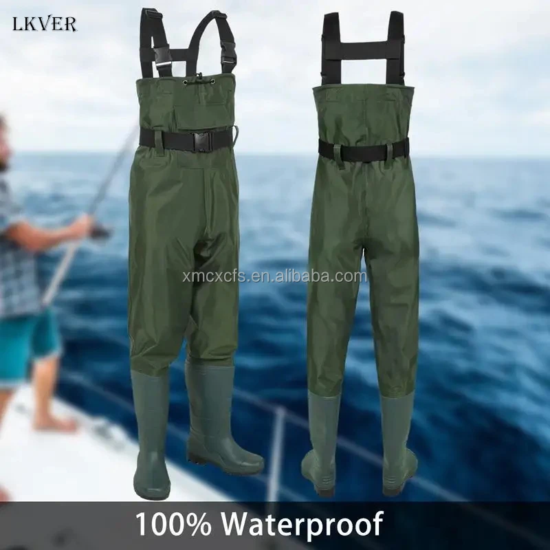Custom Fishing Chest Wader Pants With Waterproof Shoes Kit Nylon ...