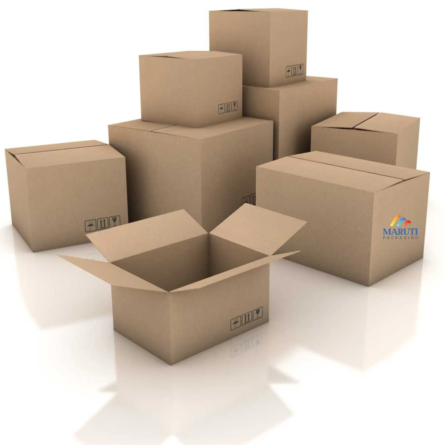 Custom Printed Durable Corrugated Packaging Box Portable Bulk Carton for LCD TV Shipping & Storage