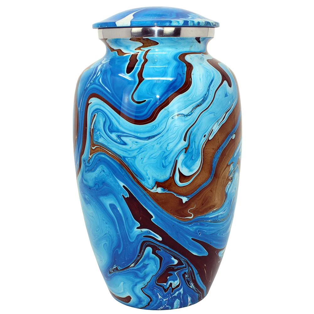 High Quality Funeral Urns Classic Design Aluminum Cremation Urns For Human Ashes Adult Luxury