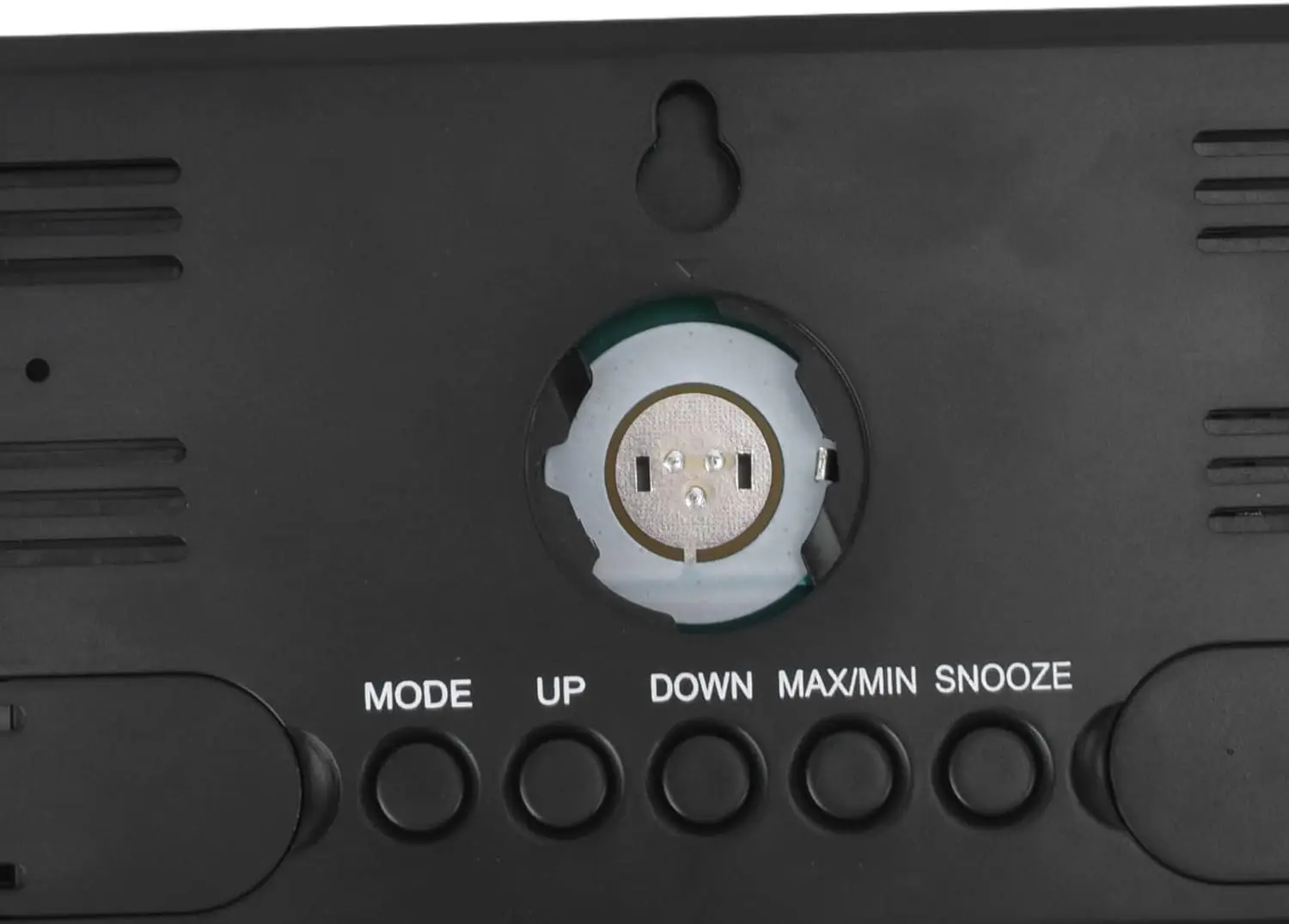 Portable Black Battery Desktop Clock Small Digital Clock for Home Office for Student Dormitory