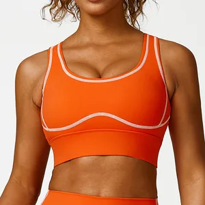 New Sexy Breathable Yoga Top Stretch Tight Sports Bra for Women Fitness