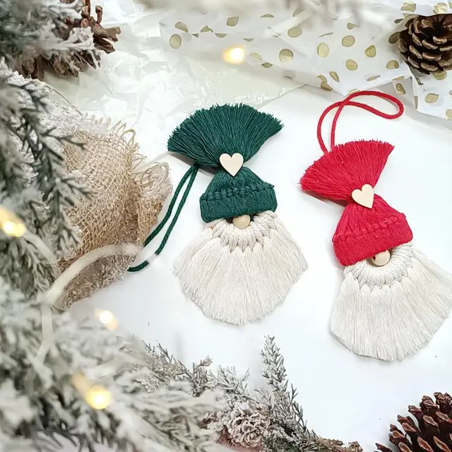 Christmas crafts 2022 macrame decor christmas tree ornament hanging decor christmas tree hanging decoration diy