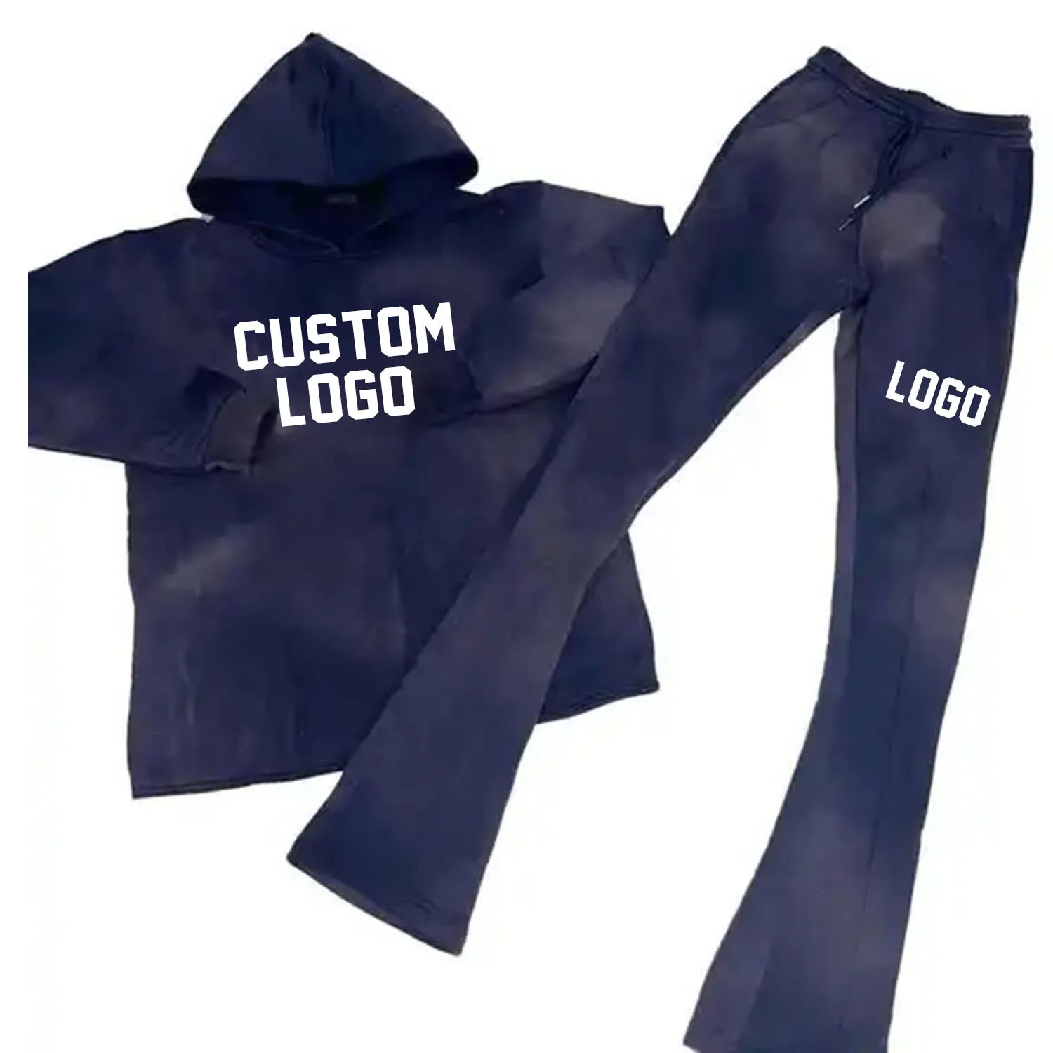 New Design Track Sweat Suit Two 2 Piece Jogger Set for Men Flare Sweat Pants Men With Hoodies Tracksuits