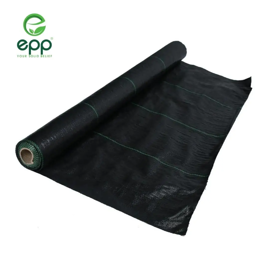 Vietnam Woven 80gsm Black Color Landscape Pp Woven Fabric Weed Mats ...