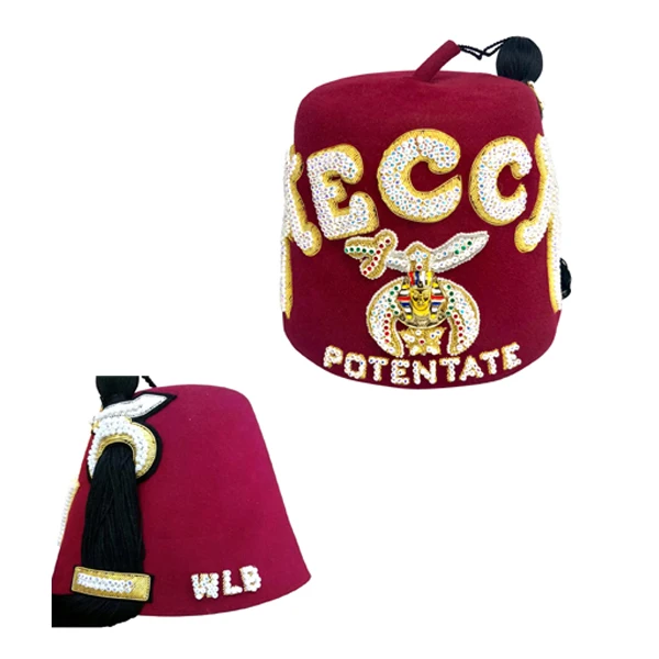 【スタマイズ】 Shriner Fez Masonic Regalia International Kader Shriners Fez ...