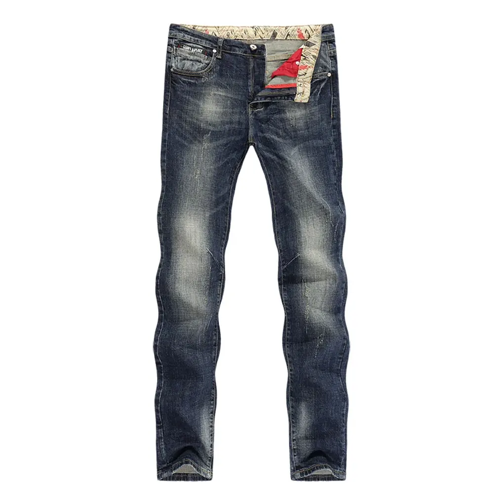 Pantalons pour hommes en denim délavé noir Fabrication Pakistan Jeans Slim Fit_voghion.com