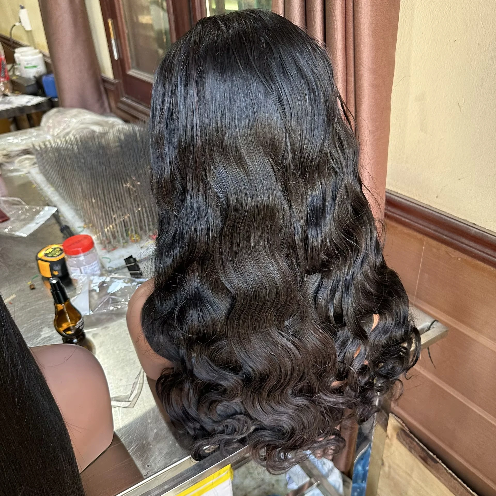 28 Inch Long Jet Black Body Wave Wigs 13x4 Lace Frontal Human Hair Wigs  Full HD Lace Cuticle Aligned Virgin Raw Human Hair Wig