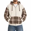 Cream and brown plaid