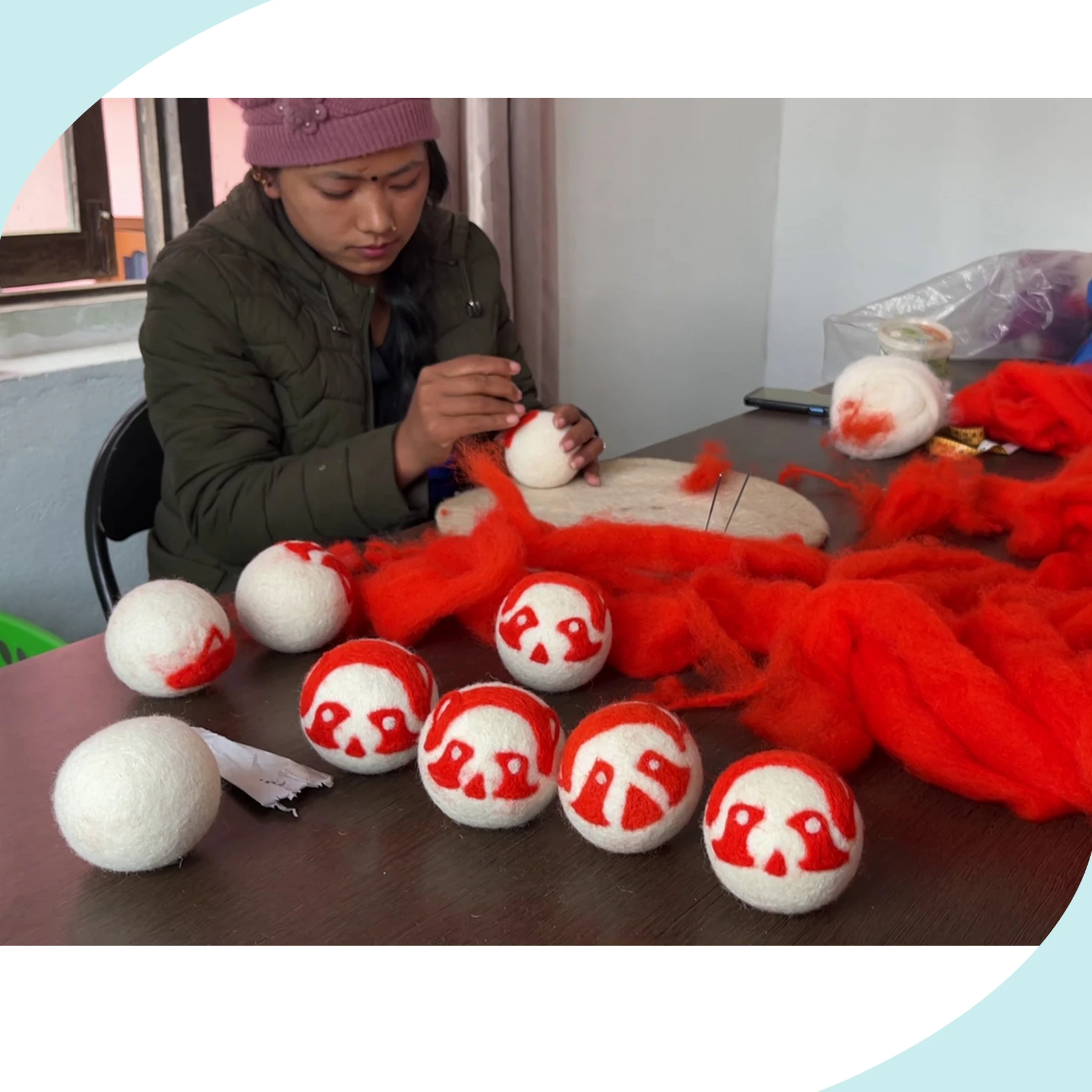 Wholesale Plain Felt Ball Made From New Zeeland Wool 100 Made In Nepal