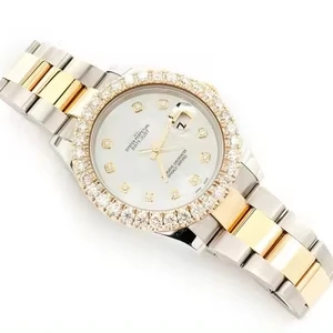 High-End Luxury Mechanical Antique VVS Moissanite Diamond Custom Stainless Steel Premium Iced Glass 40mm Business Watch Fashion