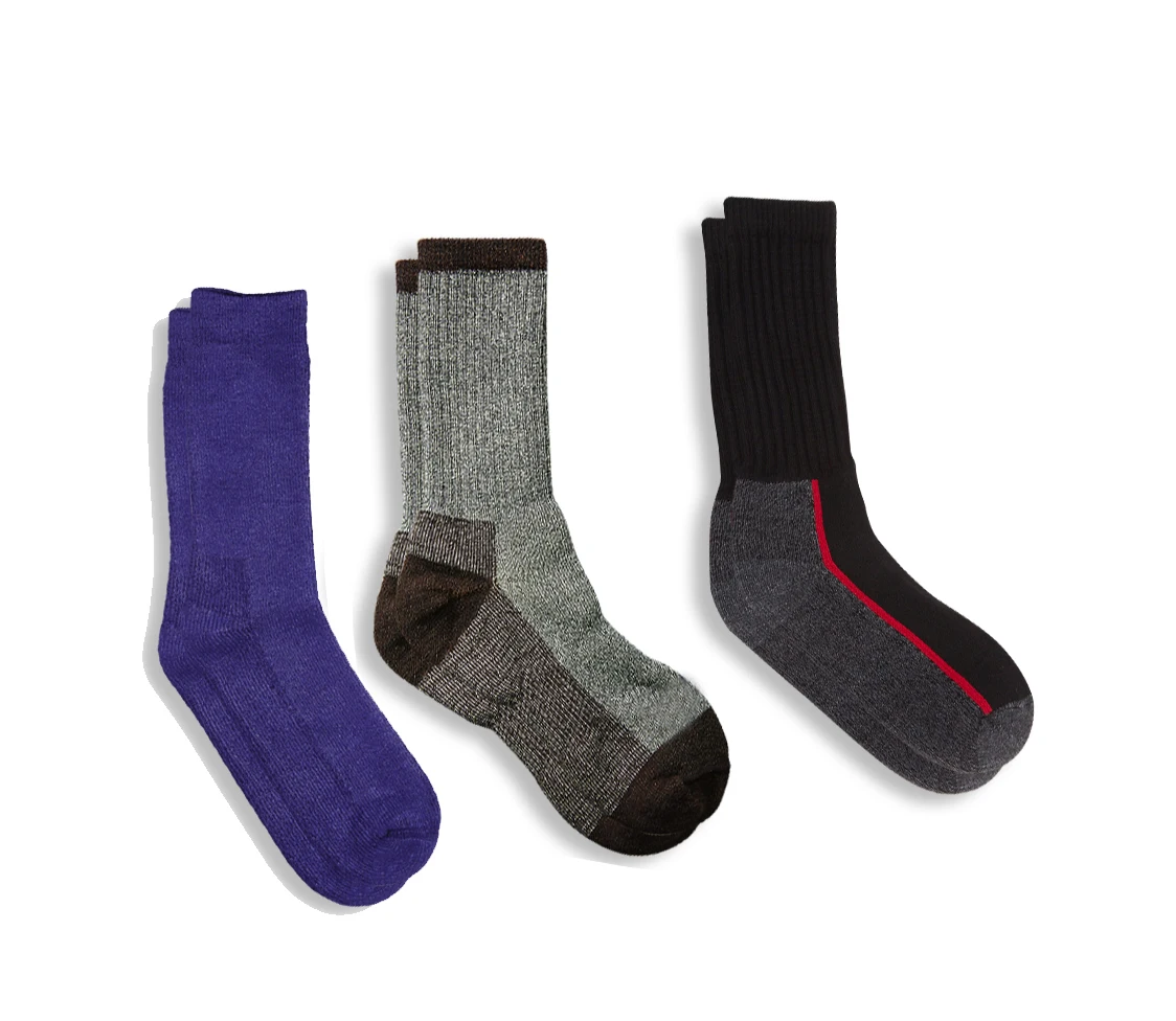 Wholesale Men's Cushioned Durable Cotton Work Gear Crew Socks With