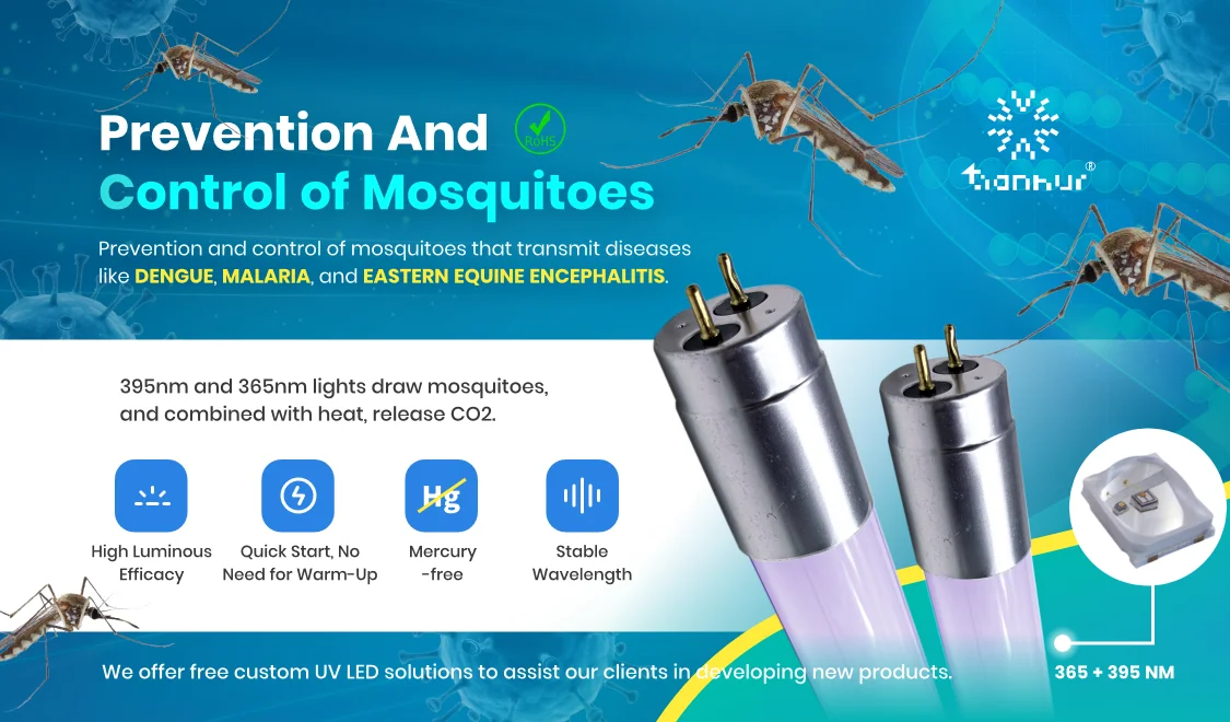 UV LED Tubes - Efficient UVA Replacement Bulbs for Bug Zappers