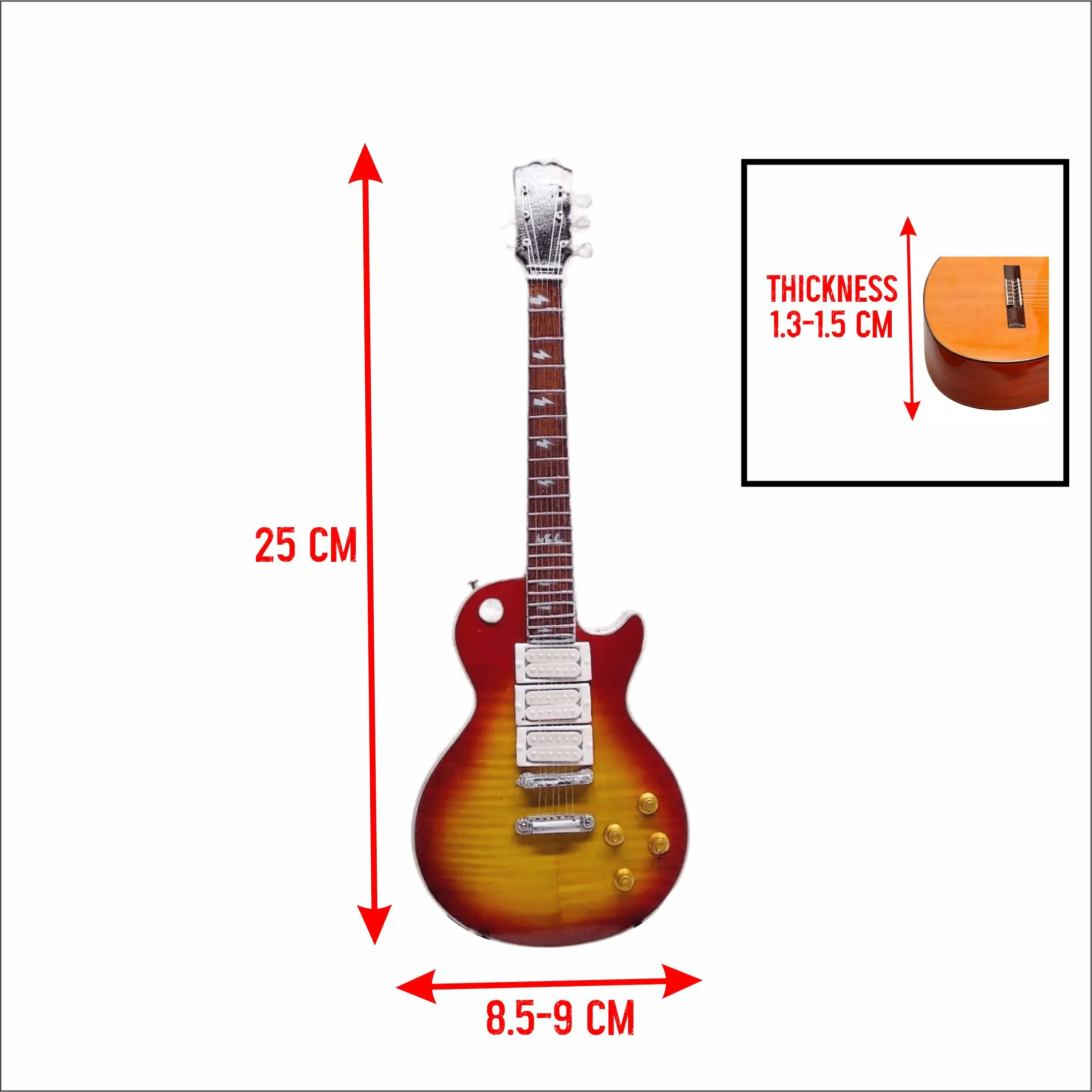 Miniature Guitars Les Paul Design Musical Instrument Handmade Craft And