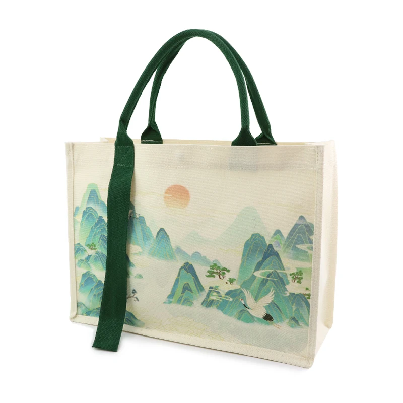 Printing Eco Large Capacity Daily Reusable Canvas Gift Shopping Picnic Beach Weekender Tote Bag