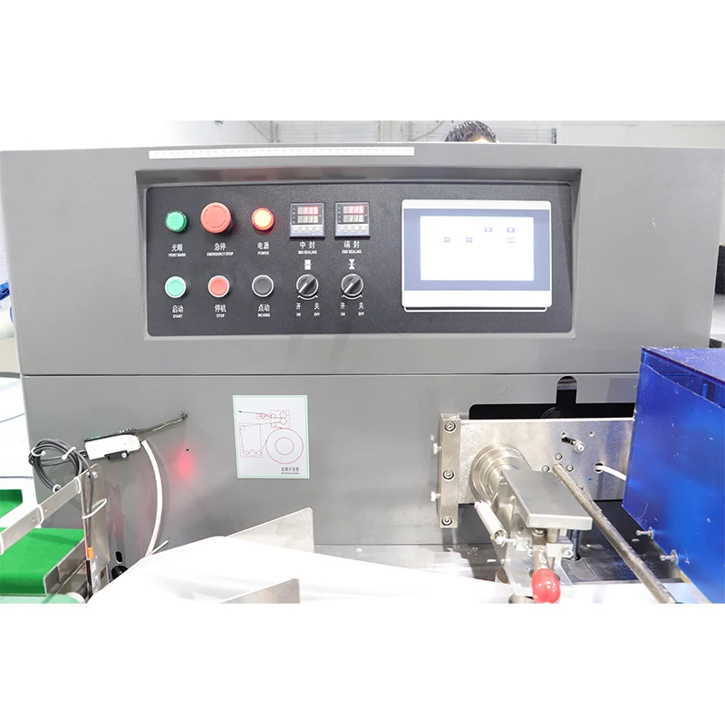 Semi Automatic Round Pie Flat Lavash Tortilla Bread Flow Seal Packaging Machine Frozen Pizza Bag Wrapping Pack Machine