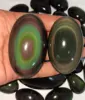 Cabochon d'obsidienne arc-en-ciel multicolore éclatant en gros
