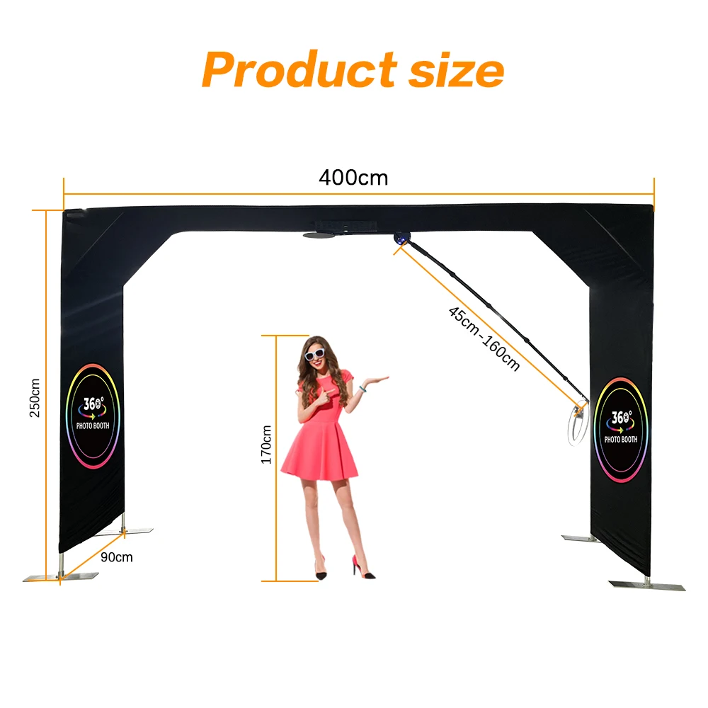 Automatic Spinner Sky 360 Photo Booth Selfie Video Overhead 360 Photo ...