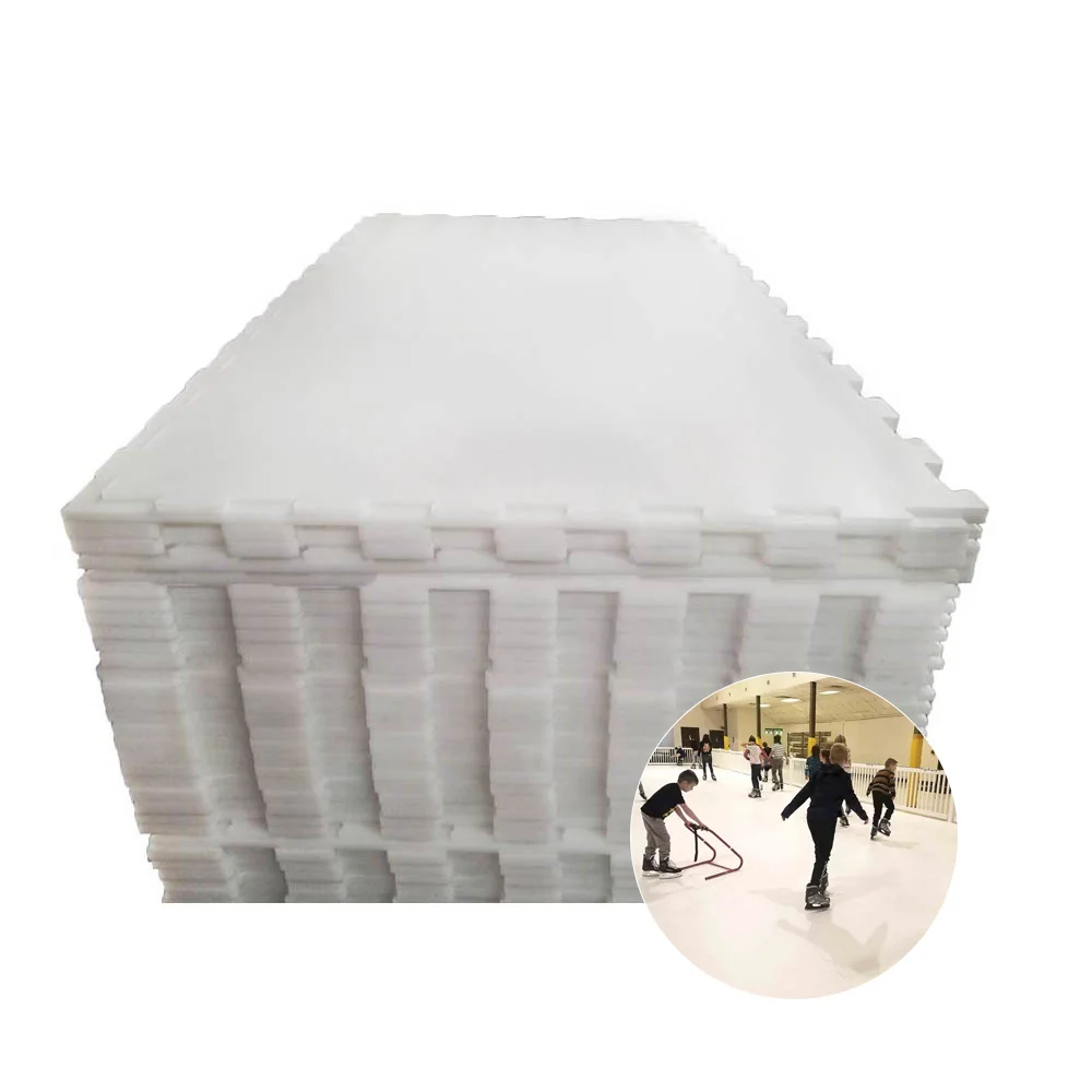 Refreezable Ice Sheet Synthetic Ice Rink Inflatable Mini Hockey Rink Skating Rink for Kids