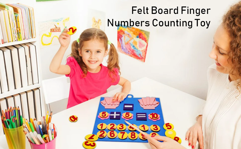 Preschool Math Teaching Aids Children Early Education Toys Felt Board ...