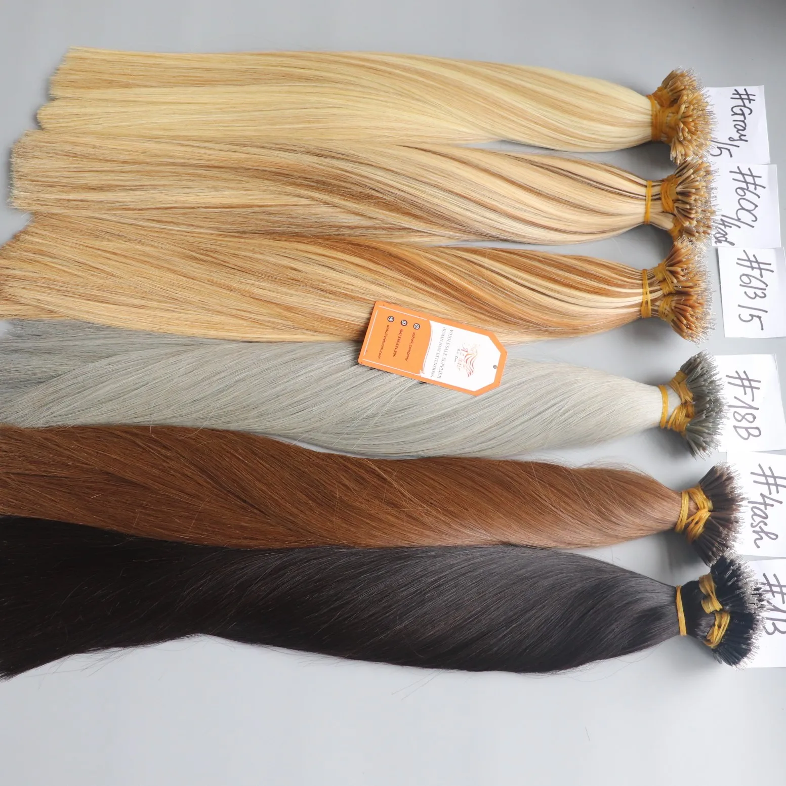 8''-40'' Nano Tip Hair Extensions Keratin Super Double Drawn Vietnamese ...