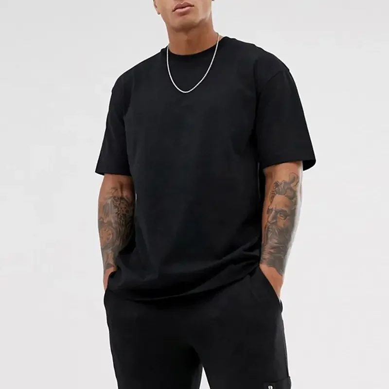 Drop Shoulder Casual Plain Pink Streetwear Plus Size Men's T Shirts Breathable Oversized Custom Unisex T-Shirts619_voghion.com