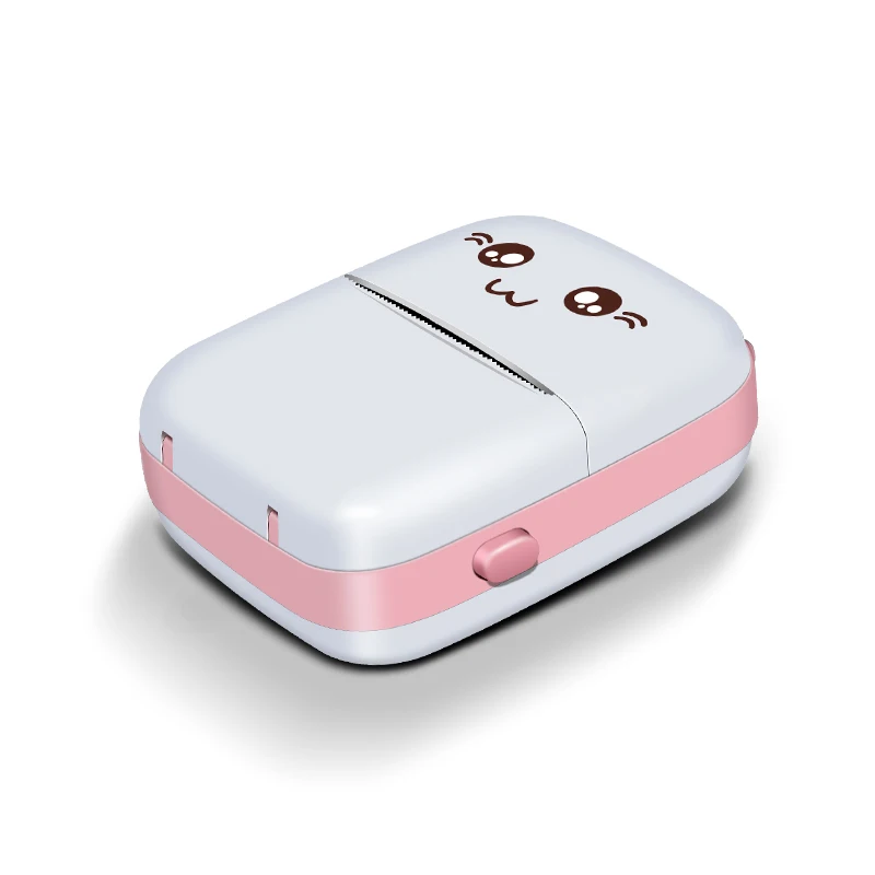 Mini Pocket Mobile Phone Label Printer Handheld Photo Printer with Blue Tooth Thermal for Kids Gift Color Sticker Paper Rolls