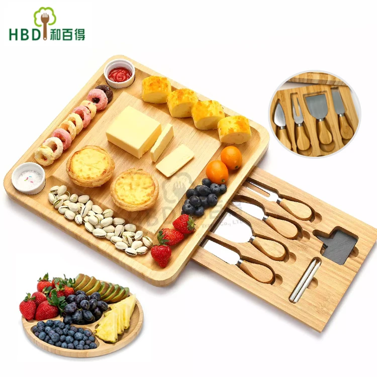 Hot Sales Cheese Board And Knife Set Platter & Serving Tray Cheese
