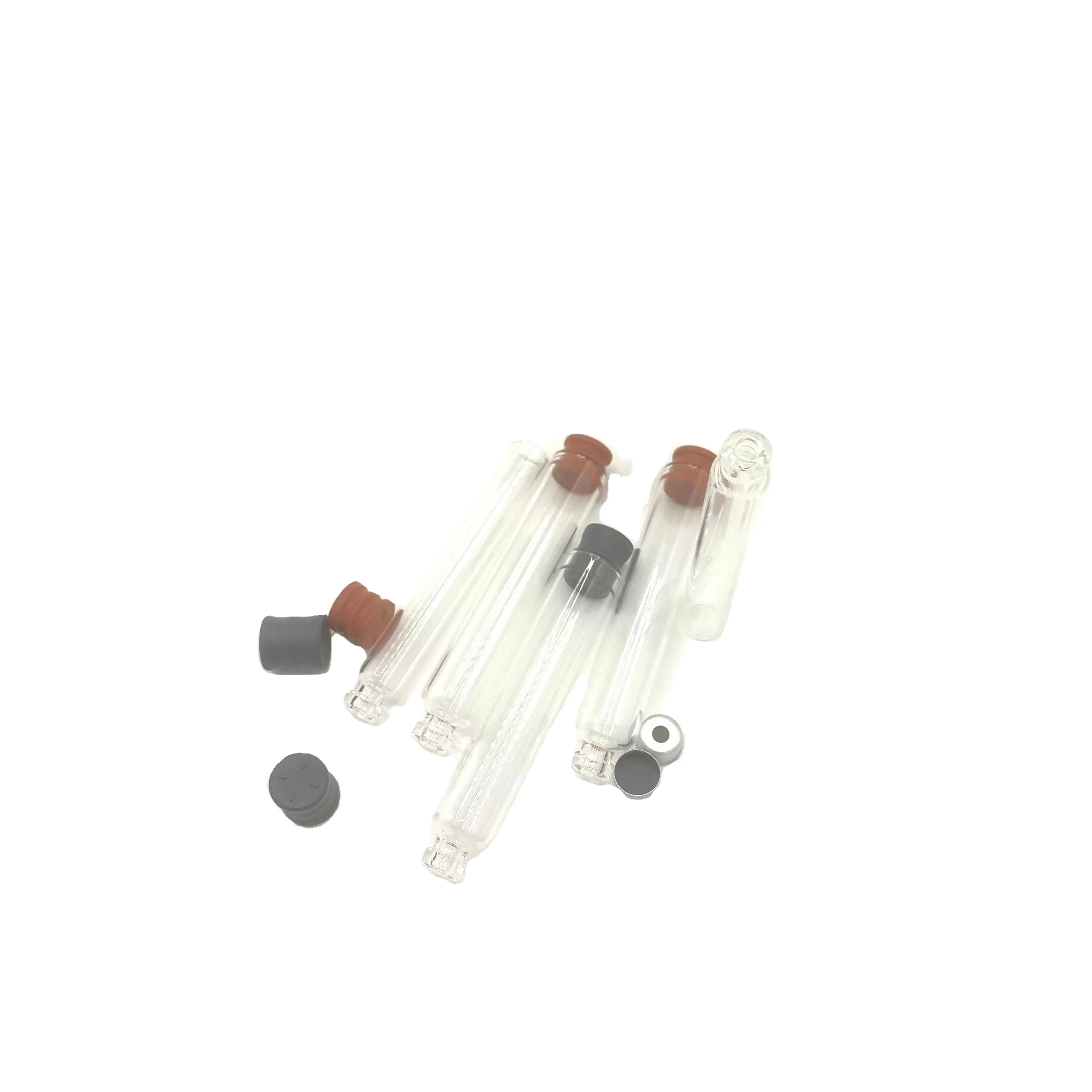 Dental Glass Cartridge Pharmaceutical Grade Glass 1.5ml 1.8ml 3ml Printing  Medicine Rubber Stopper PF