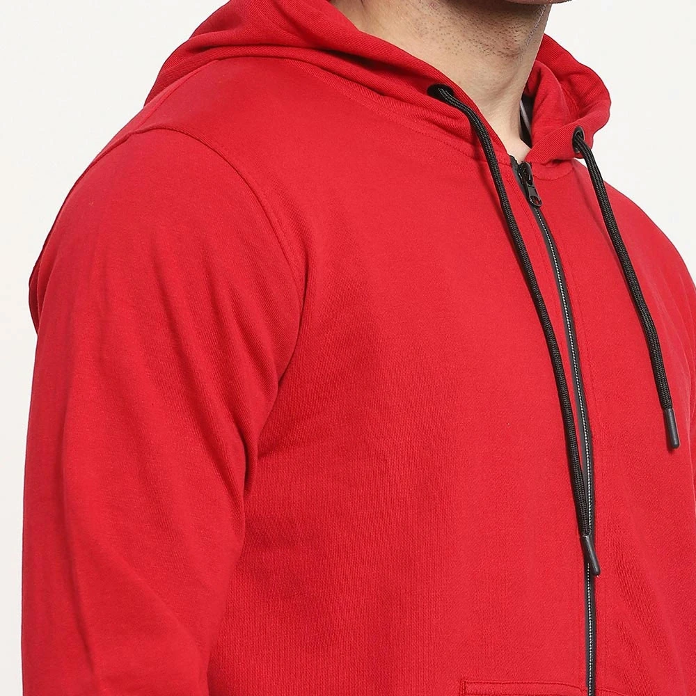 Red Color 2024 Men's Zipper Hoodies In Premium Quality Breathable ...