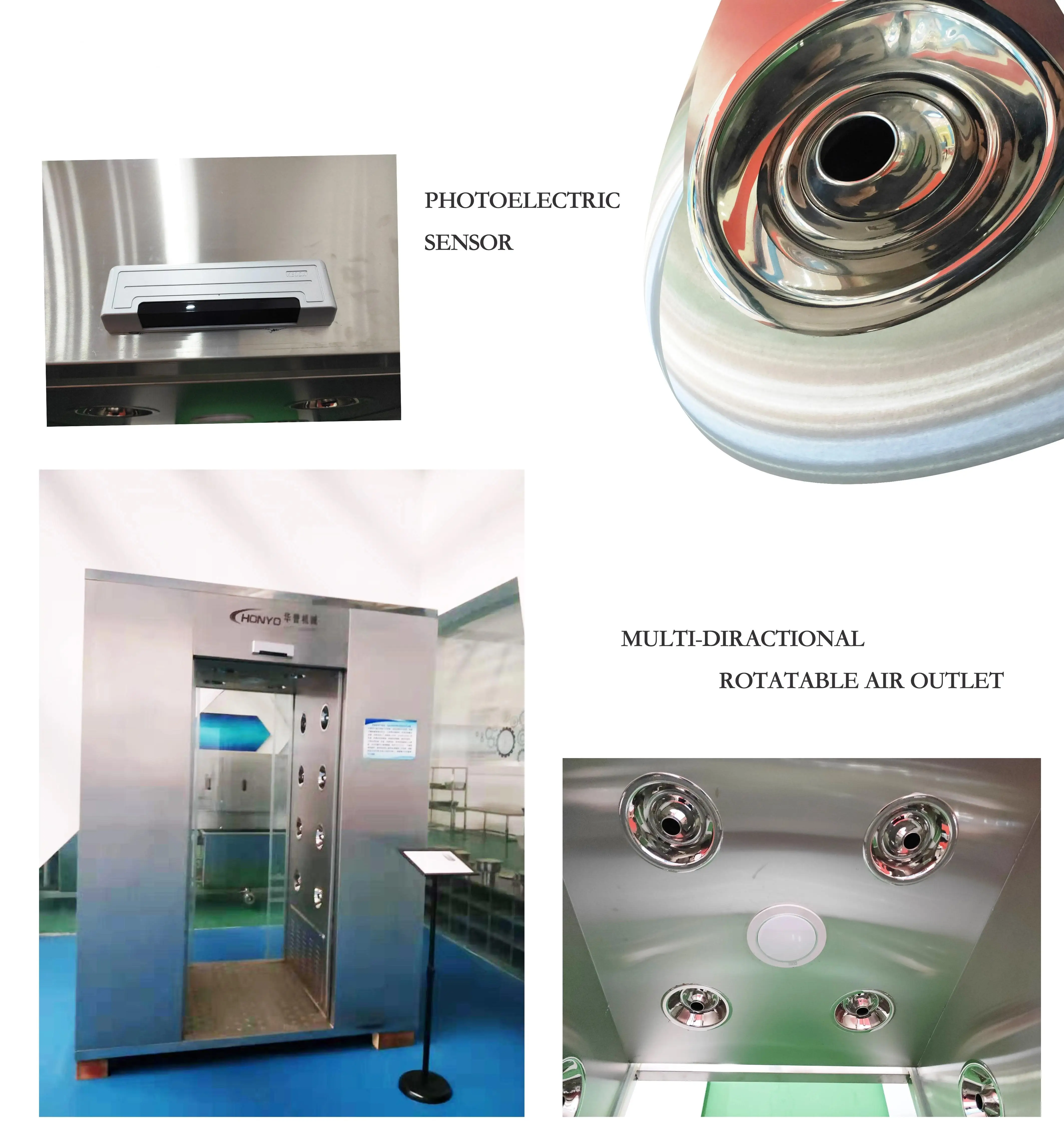 Heavy Duty Stainless Steel Air Shower for Food Processing