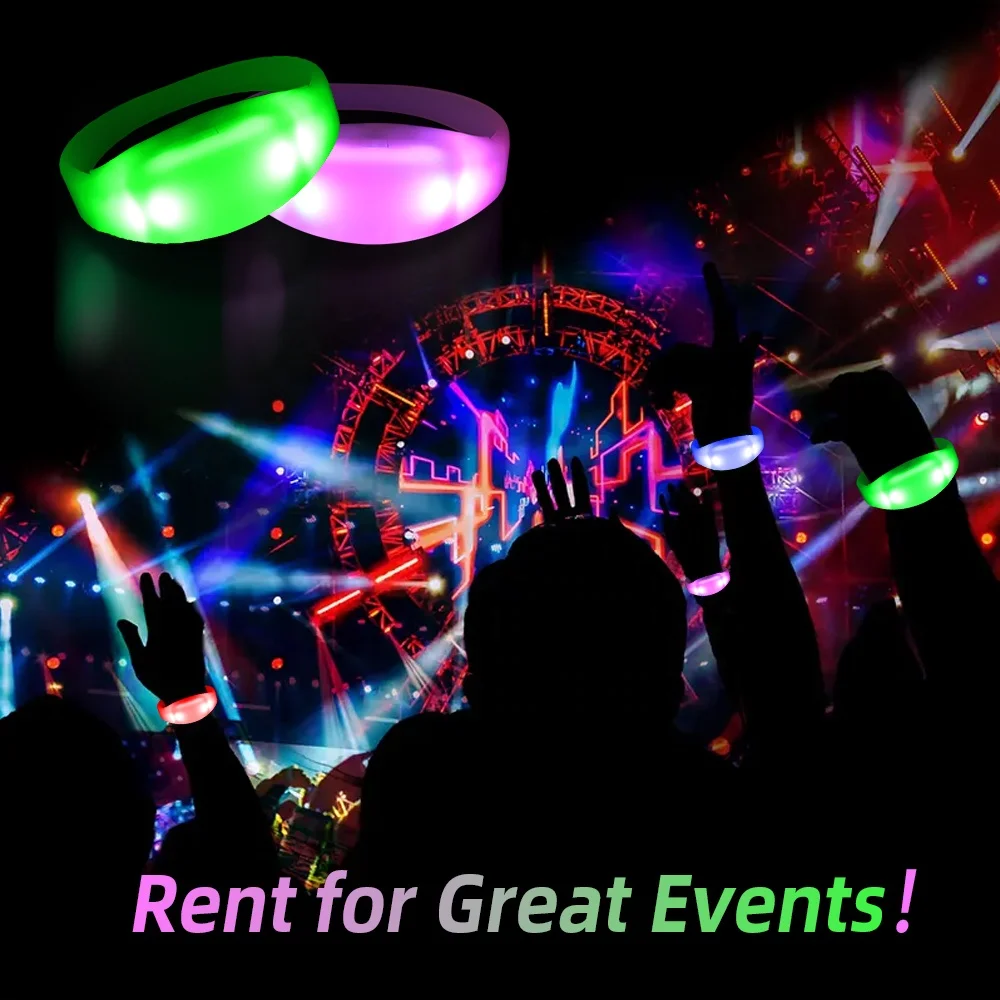 Bracelet Led Glowing In Dark Rfid Remote Controlled Led Wristband Event