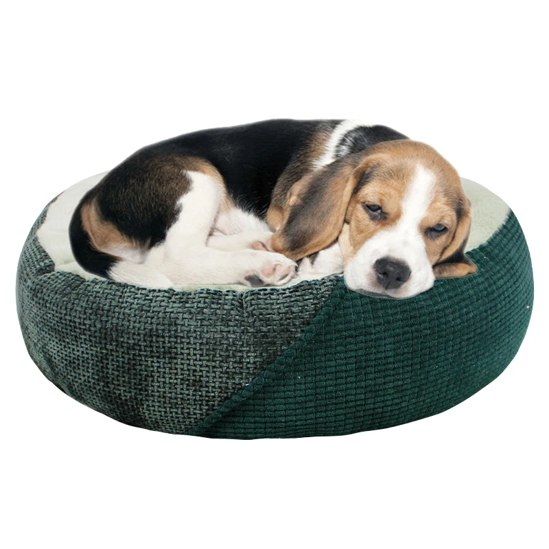 Donut luxury plush orthopedic dog bed washable bed for dog and cat