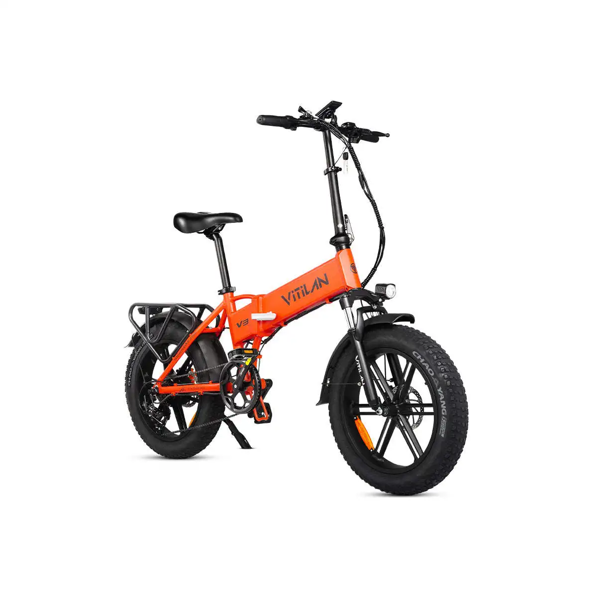 V3 2.0 Adult All Terrain Electric Folding Bike with Fat Tires