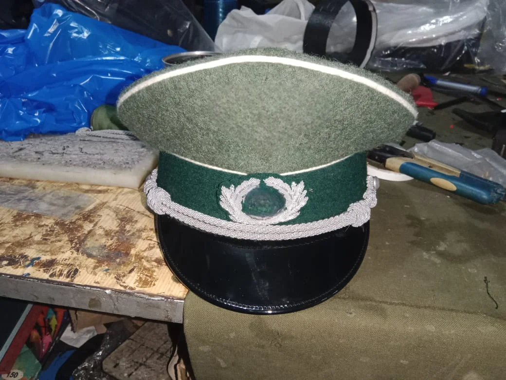 WW2 немецкие офицерские козырьки без знаков отличия-немецкие Элитные пехотные шерстяные шапки