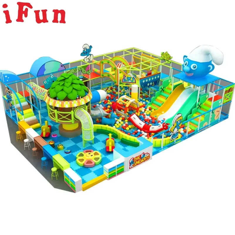 Ifun Macaron Theme Customized Indoor SOFT Playground Maze Indoor Soft Play Area for FUN