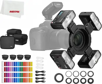 Godox 12W Macro Flash MF12,2.4G Wireless Control,TTL/M Mode,Built-in 3.7V/6.29W Lithium Battery As an Off-Camera TTL Flash
