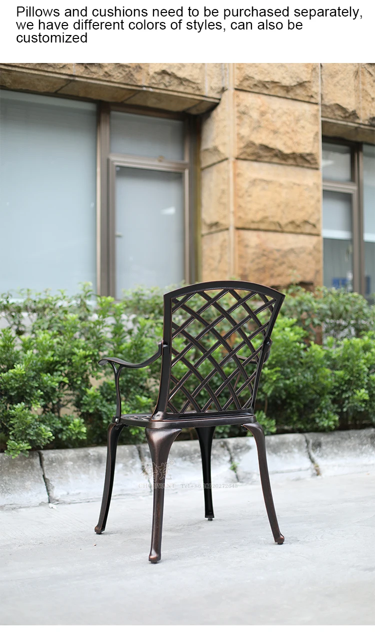 Outdoor Garden Dining Table And Chair Set Cast Aluminum Outdoor Cast